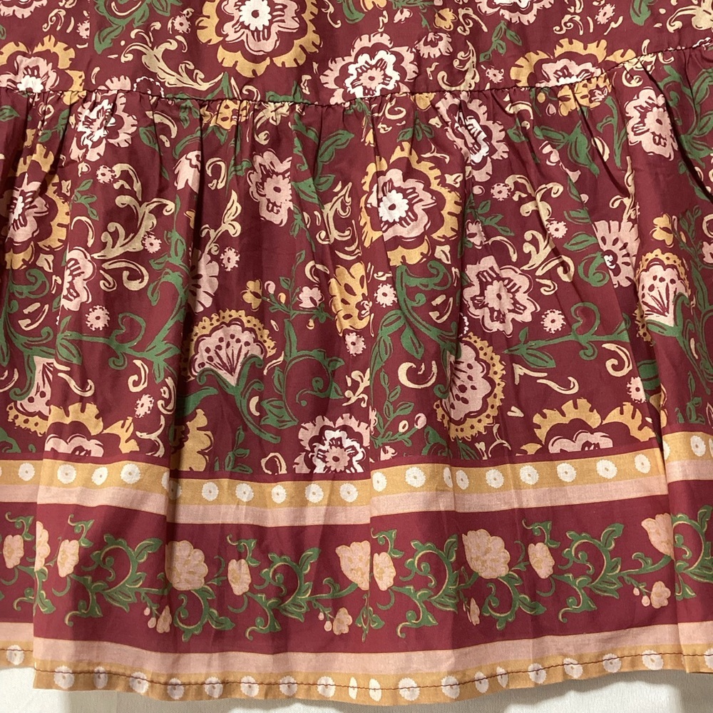 Storia Burgundy Floral Dress - Picture 4 of 11